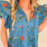 Meadow Muse Embroidered Top - Jessi Jayne Boutique