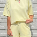 Coastline Comfort Shorts Set Yellow