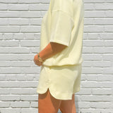 Coastline Comfort Shorts Set Yellow
