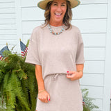 Take It Easy Skort Set Taupe