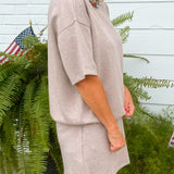 Take It Easy Skort Set Taupe
