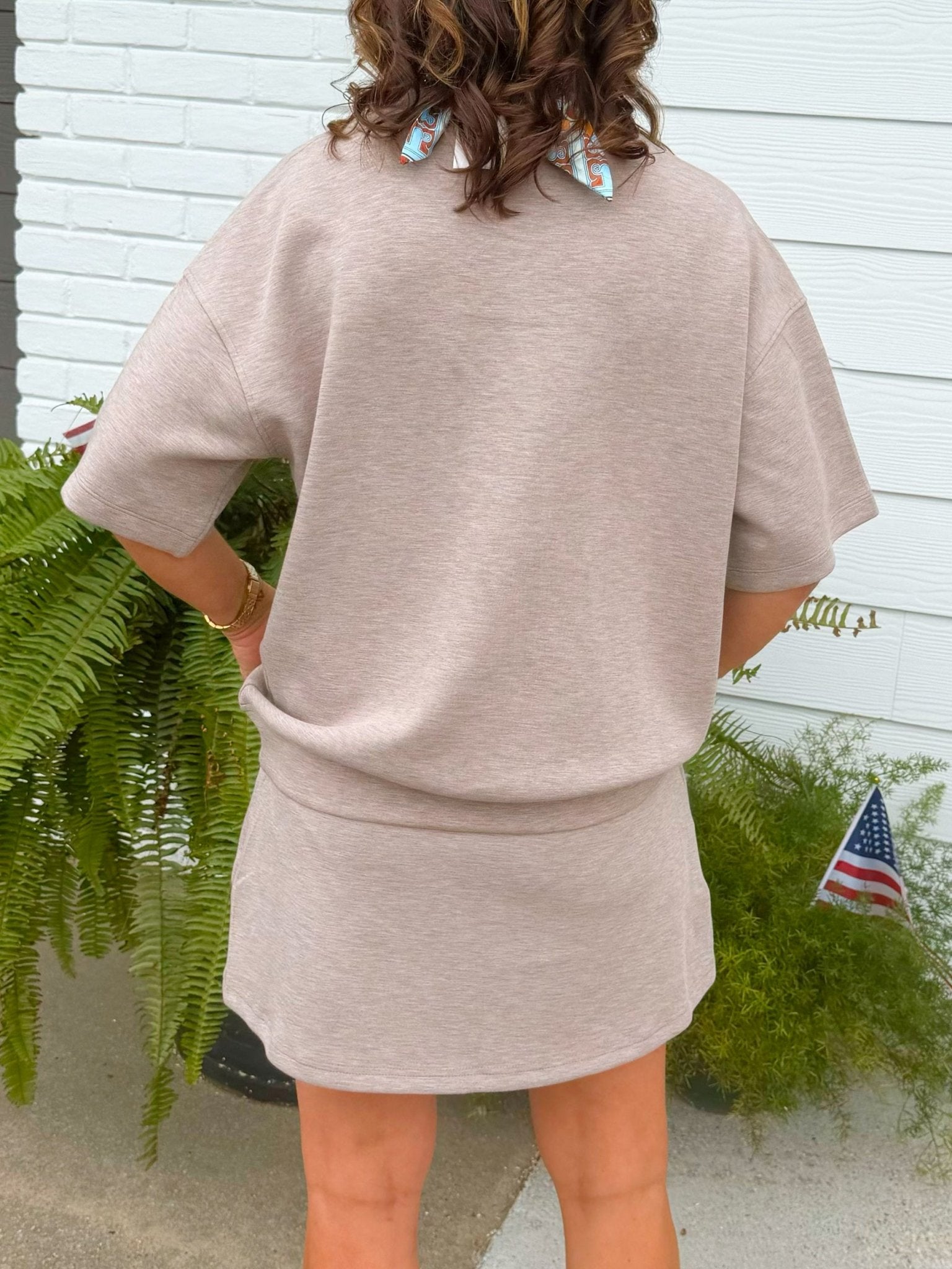Take It Easy Skort Set Taupe - Jessi Jayne Boutique