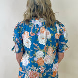 Blooming Grace Floral Top - Slate - Jessi Jayne Boutique