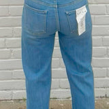 Risen Crease Detail Straight Tummy Control Jeans