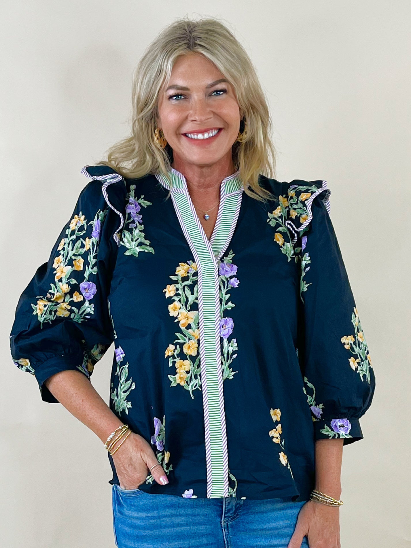 Violet Vine Embroidered Top - Jessi Jayne Boutique