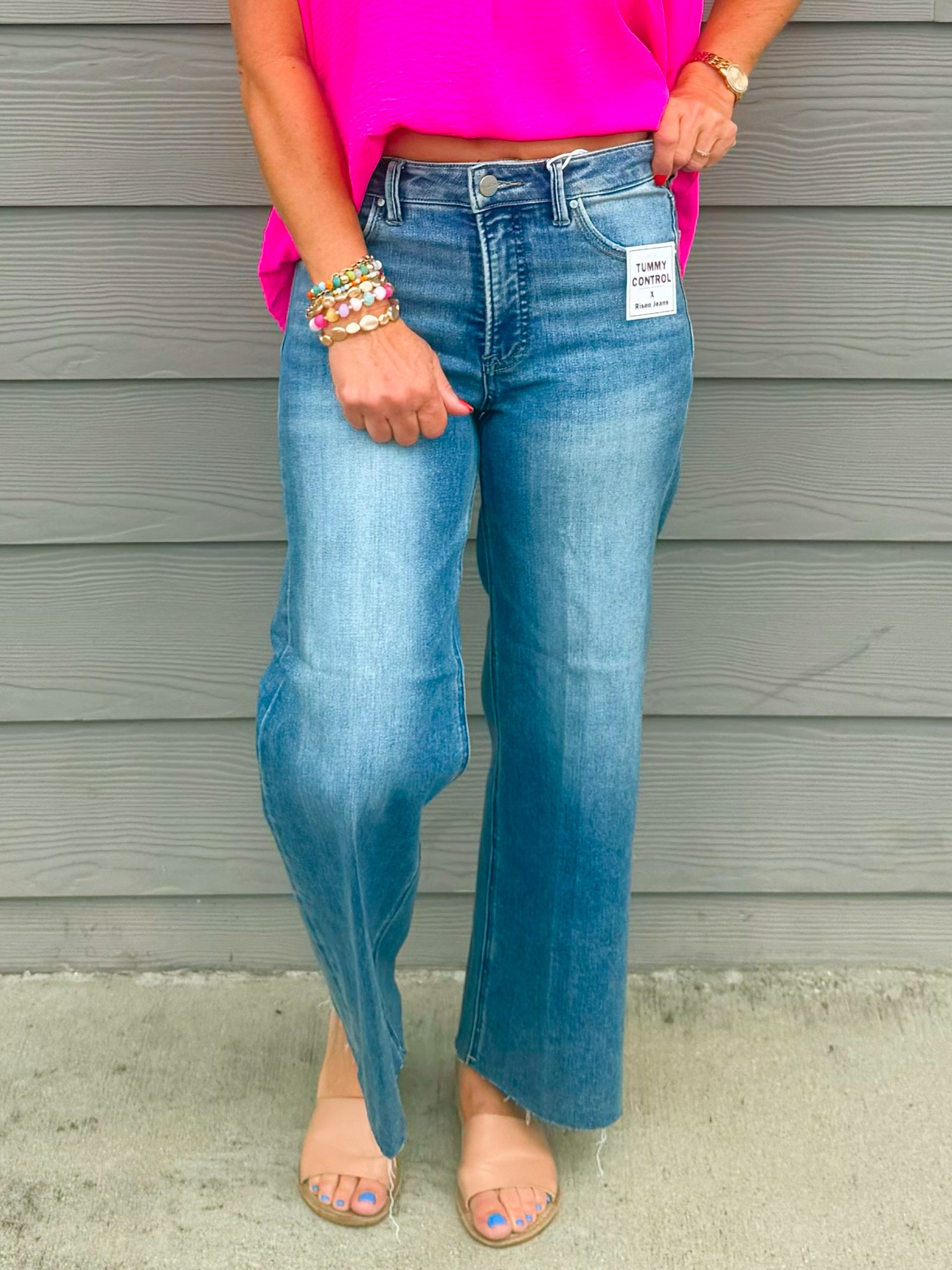 Risen Confidence Cropped Tummy Control Jeans - Jessi Jayne Boutique