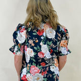 Blooming Grace Floral Top - Black - Jessi Jayne Boutique