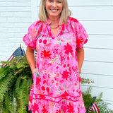 Pink Garden Party Dress - Jessi Jayne Boutique