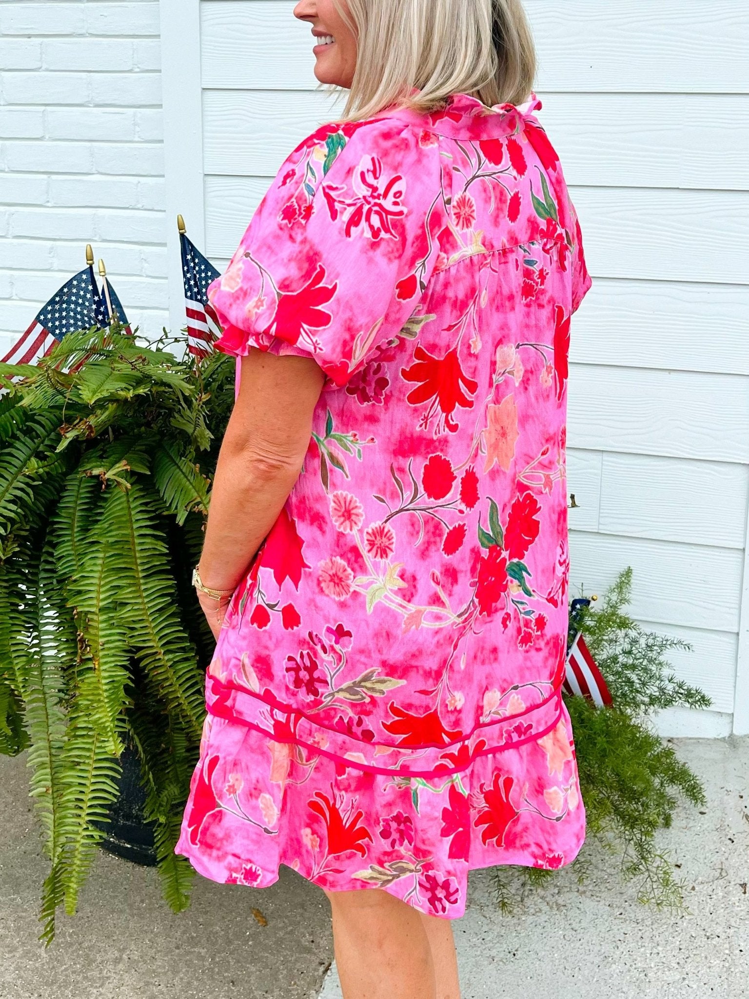 Pink Garden Party Dress - Jessi Jayne Boutique