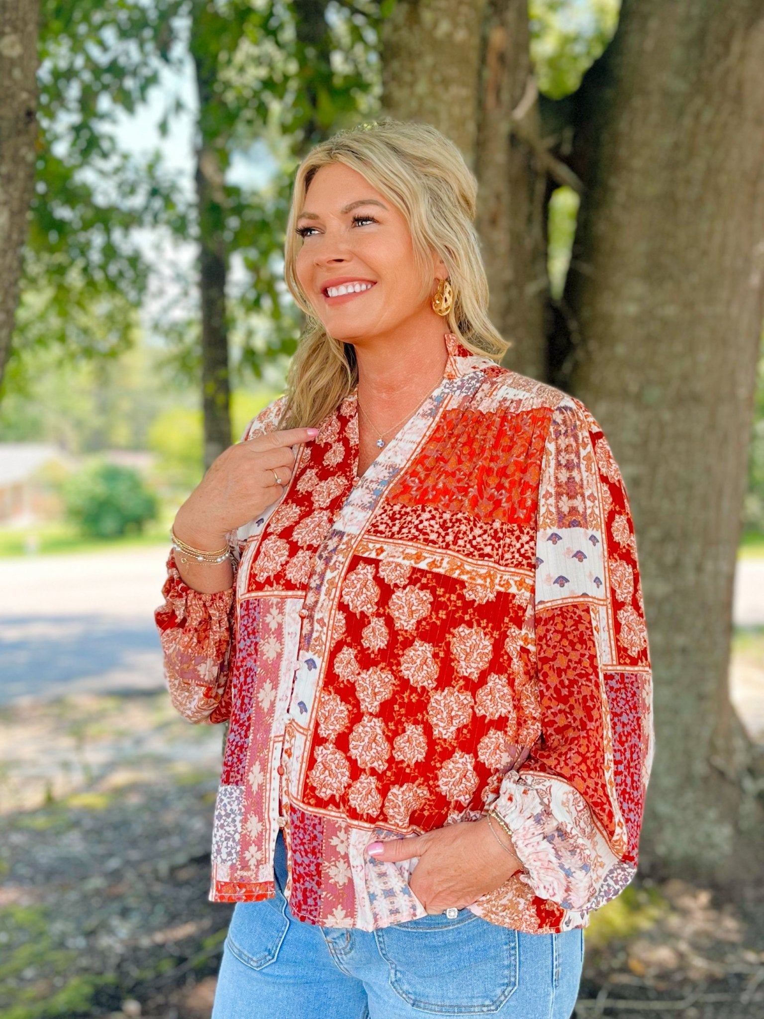 Amber Horizon Blouse - Jessi Jayne Boutique