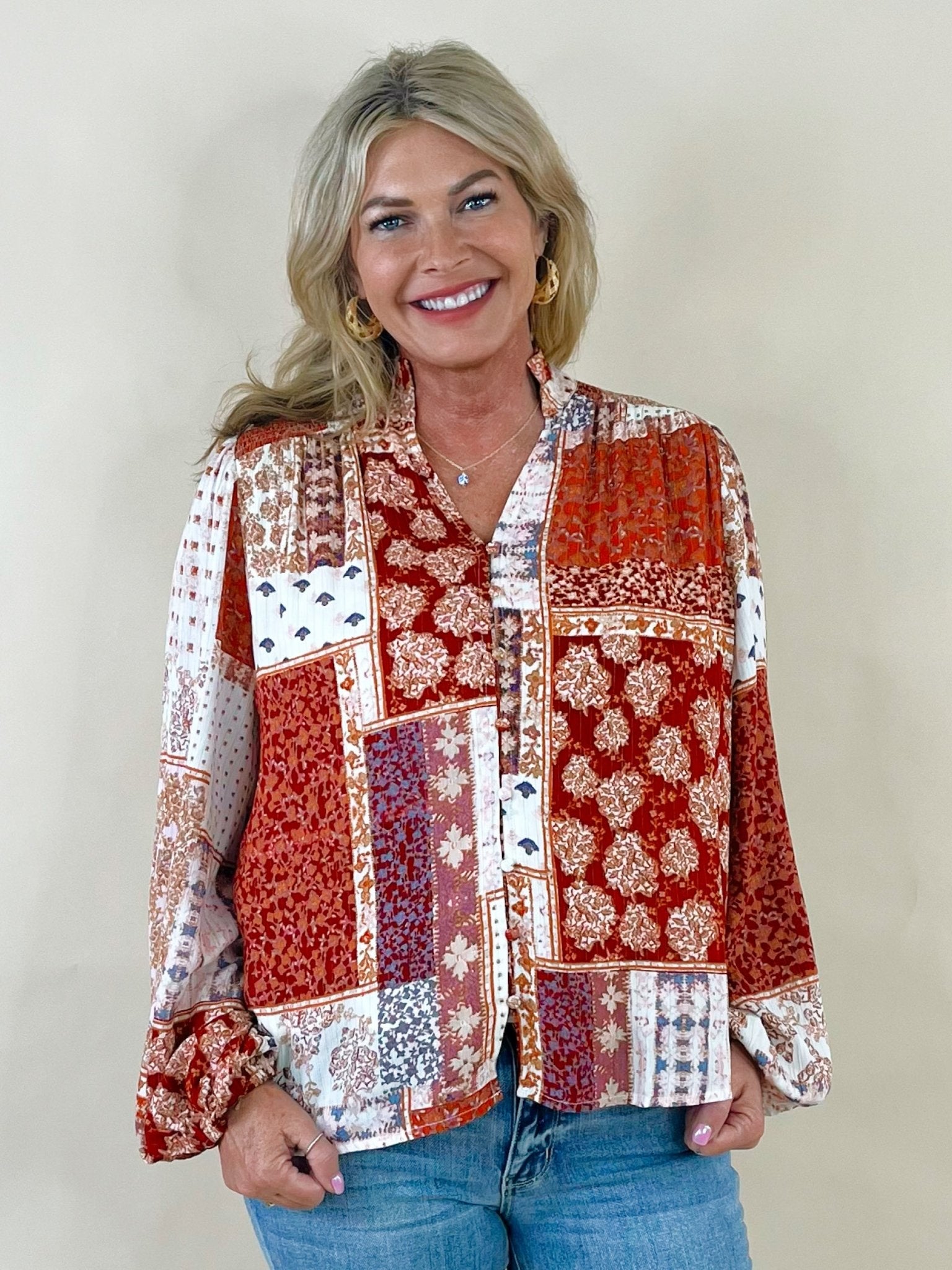 Amber Horizon Blouse - Jessi Jayne Boutique