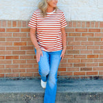 Sugar and Spice Stripe Tee - Jessi Jayne Boutique