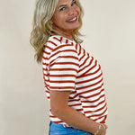 Sugar and Spice Stripe Tee - Jessi Jayne Boutique