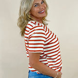Sugar and Spice Stripe Tee - Jessi Jayne Boutique