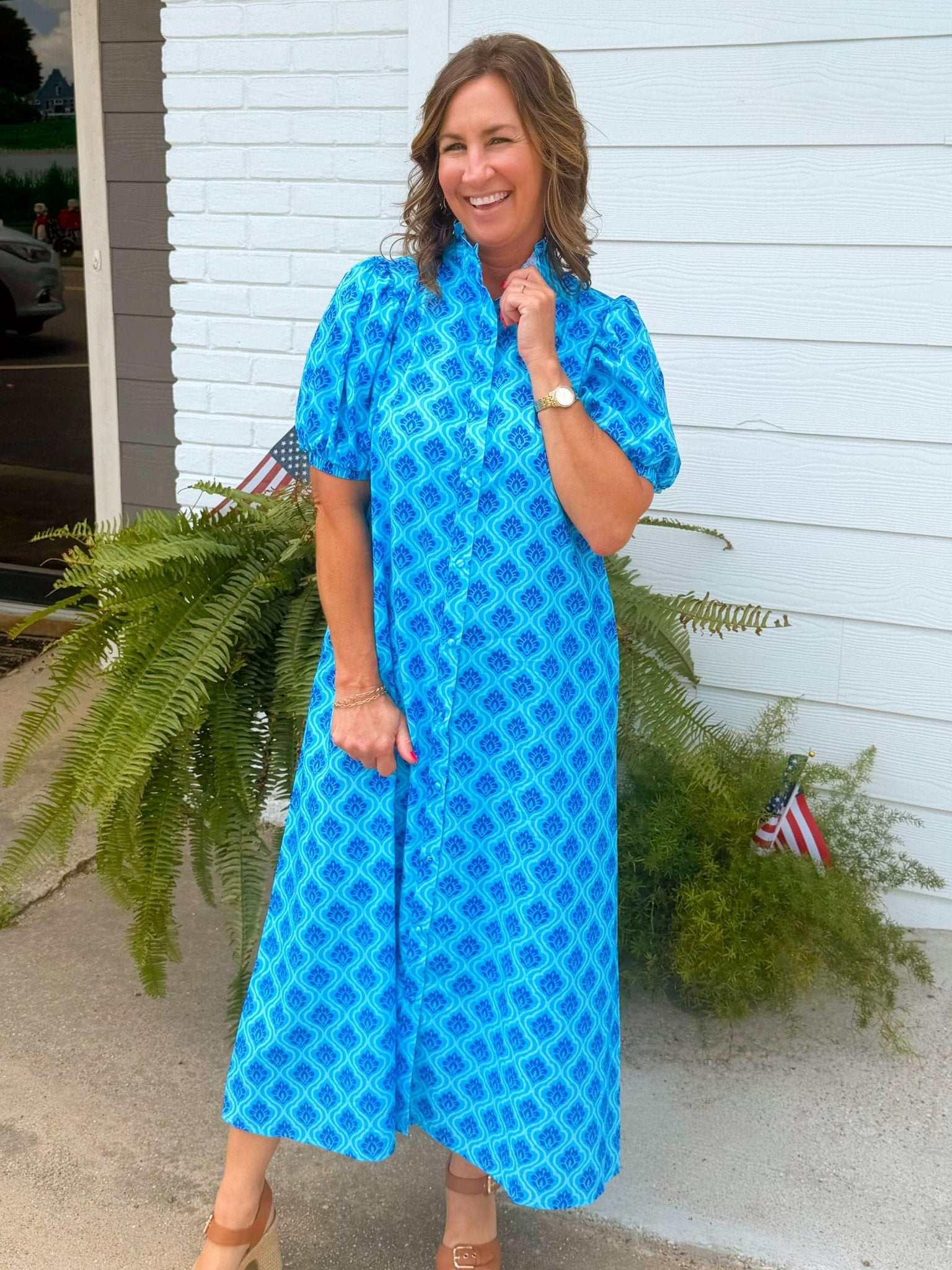 Bluebell Brunch Midi Dress - Jessi Jayne Boutique