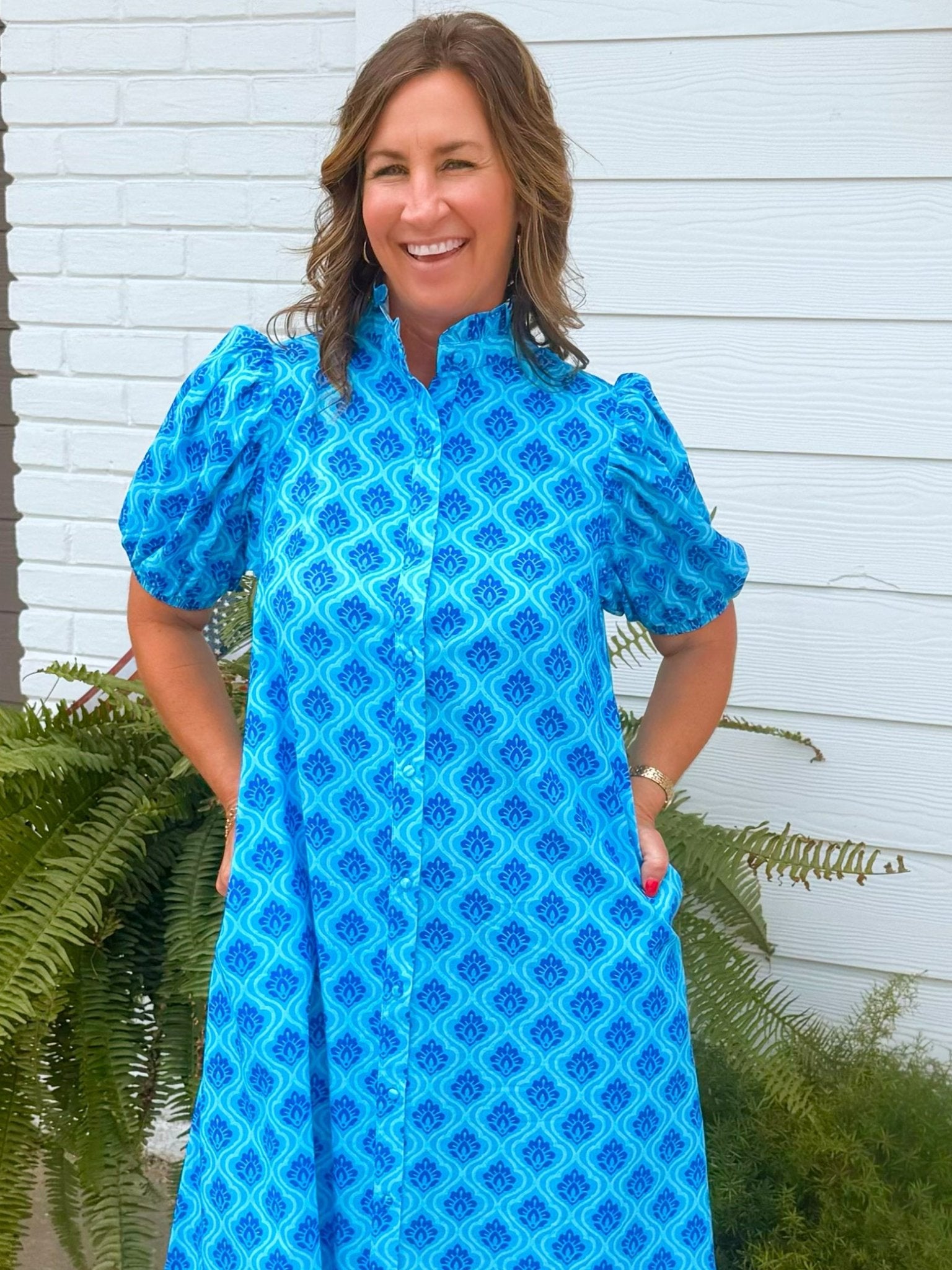 Bluebell Brunch Midi Dress - Jessi Jayne Boutique