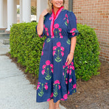 Midnight Bloom Ruffle Dress - Jessi Jayne Boutique