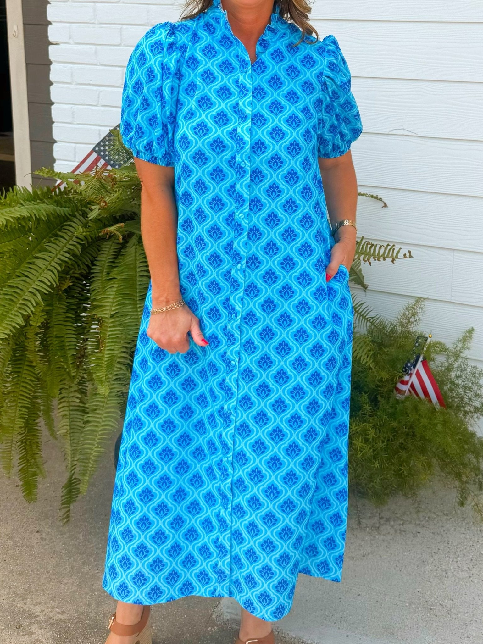 Bluebell Brunch Midi Dress - Jessi Jayne Boutique