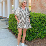 On the Line Striped Dress - Jessi Jayne Boutique
