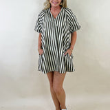 On the Line Striped Dress - Jessi Jayne Boutique