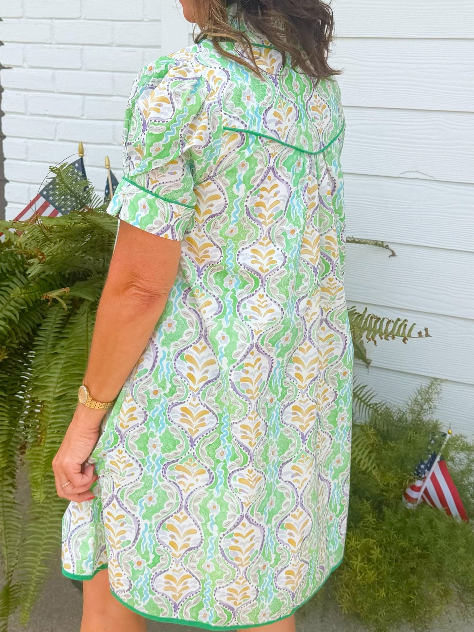 Mint Julep Piped Mini Dress - Jessi Jayne Boutique