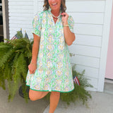 Mint Julep Piped Mini Dress