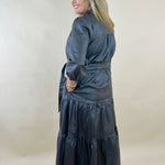 Espresso Faux Leather Shirt Dress - Jessi Jayne Boutique