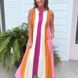 Candy Stripe Maxi Dress