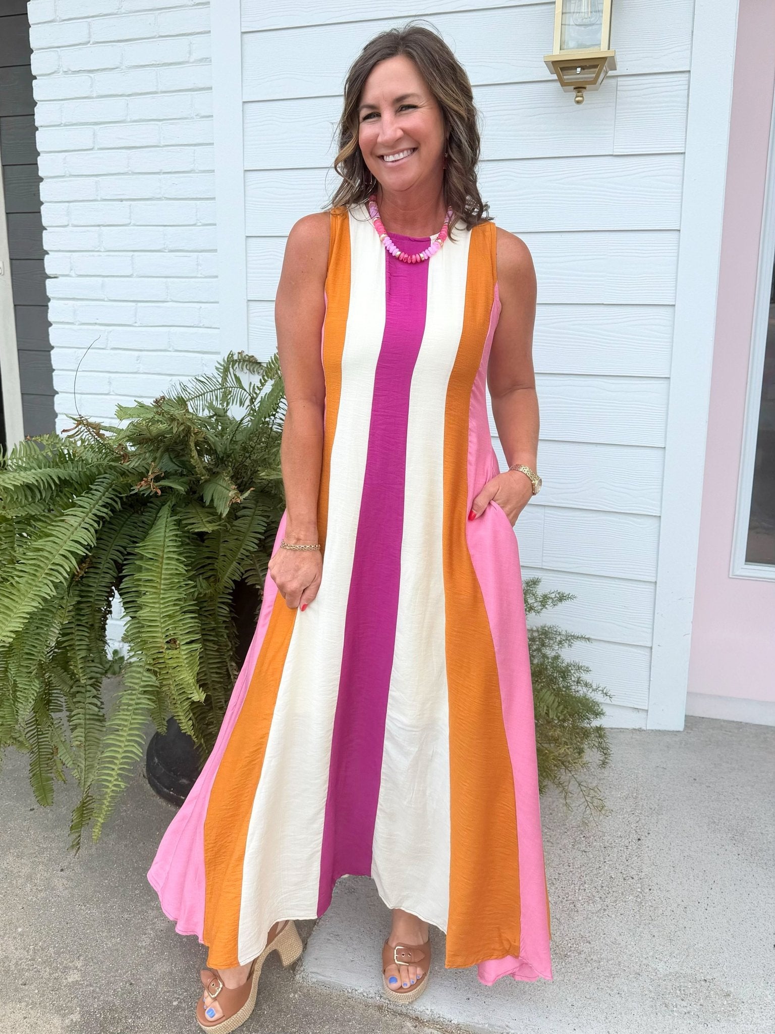 Candy Stripe Maxi Dress - Jessi Jayne Boutique