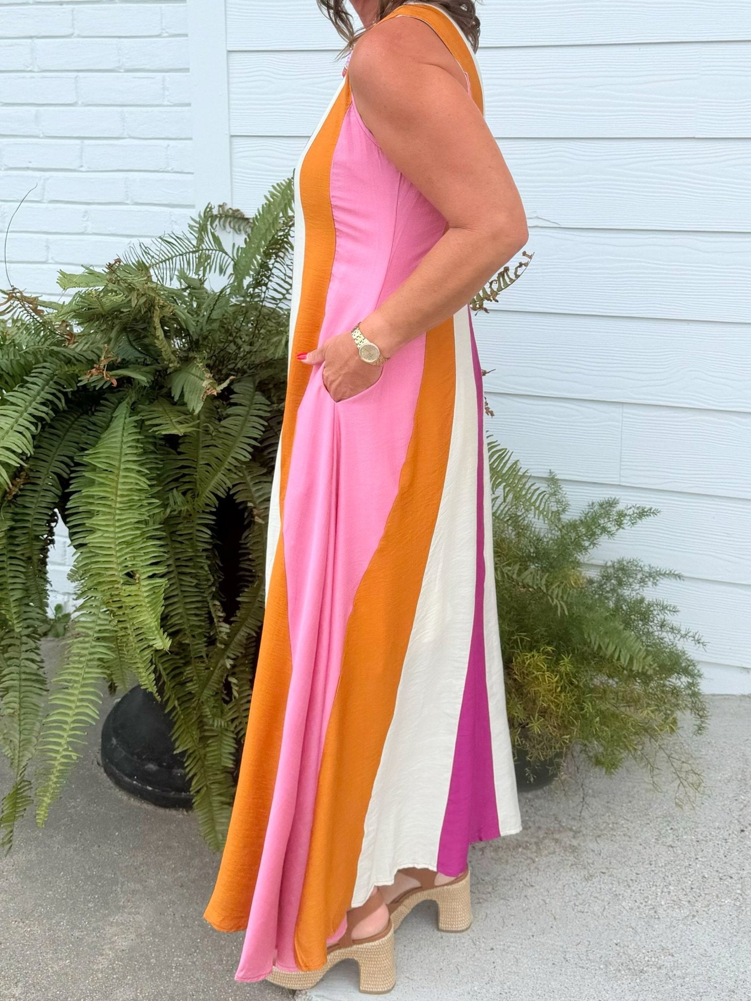 Candy Stripe Maxi Dress - Jessi Jayne Boutique
