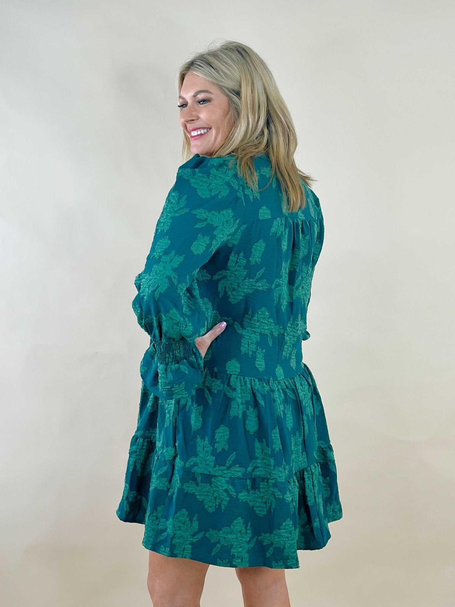 Wildflower Whisper Textured Tiered Dress - Jessi Jayne Boutique