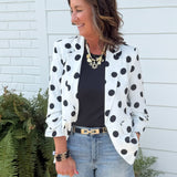 Class Act Polka Dot Blazer White