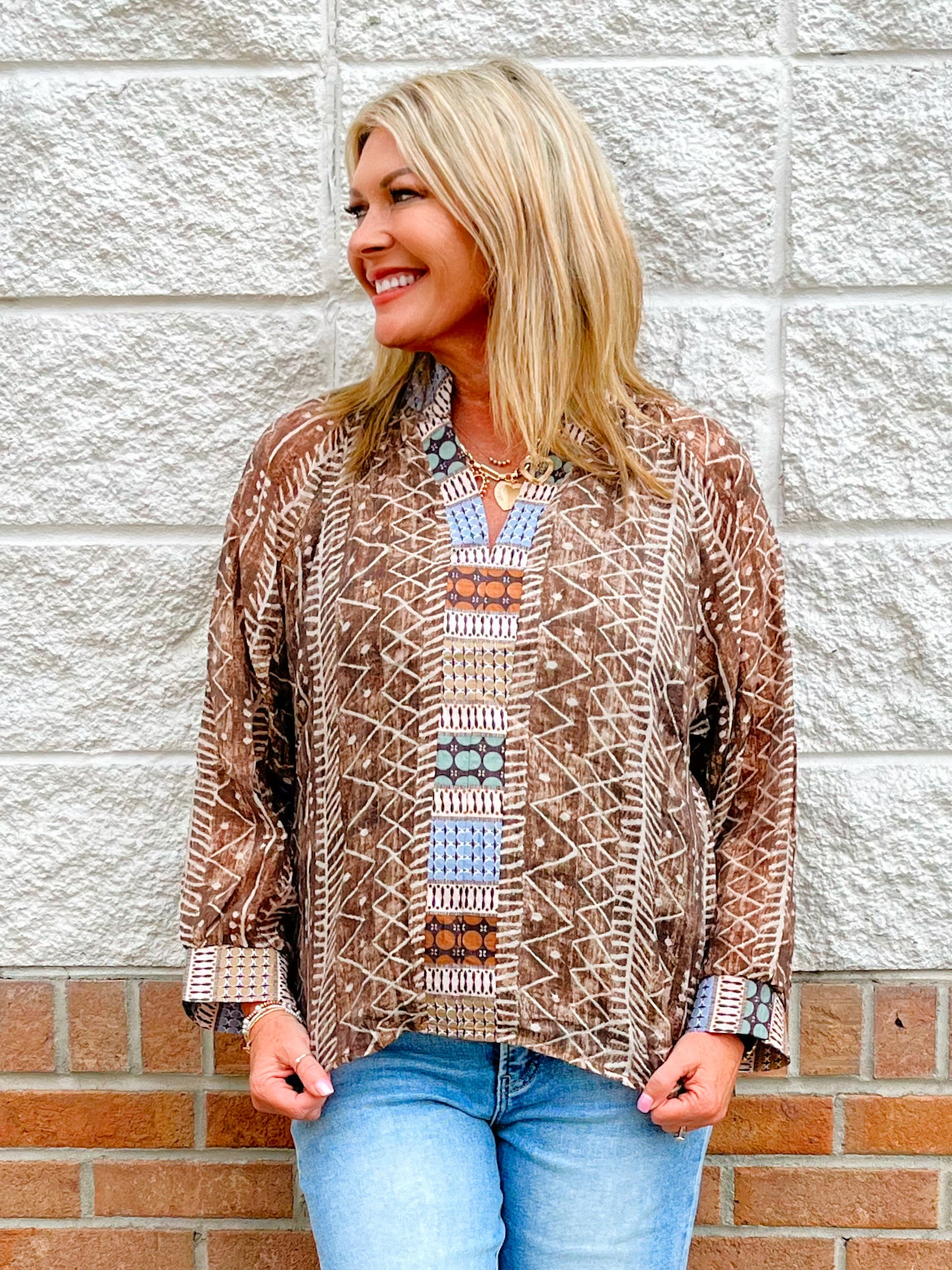 Nomad Muse Tribal Blouse - Jessi Jayne Boutique