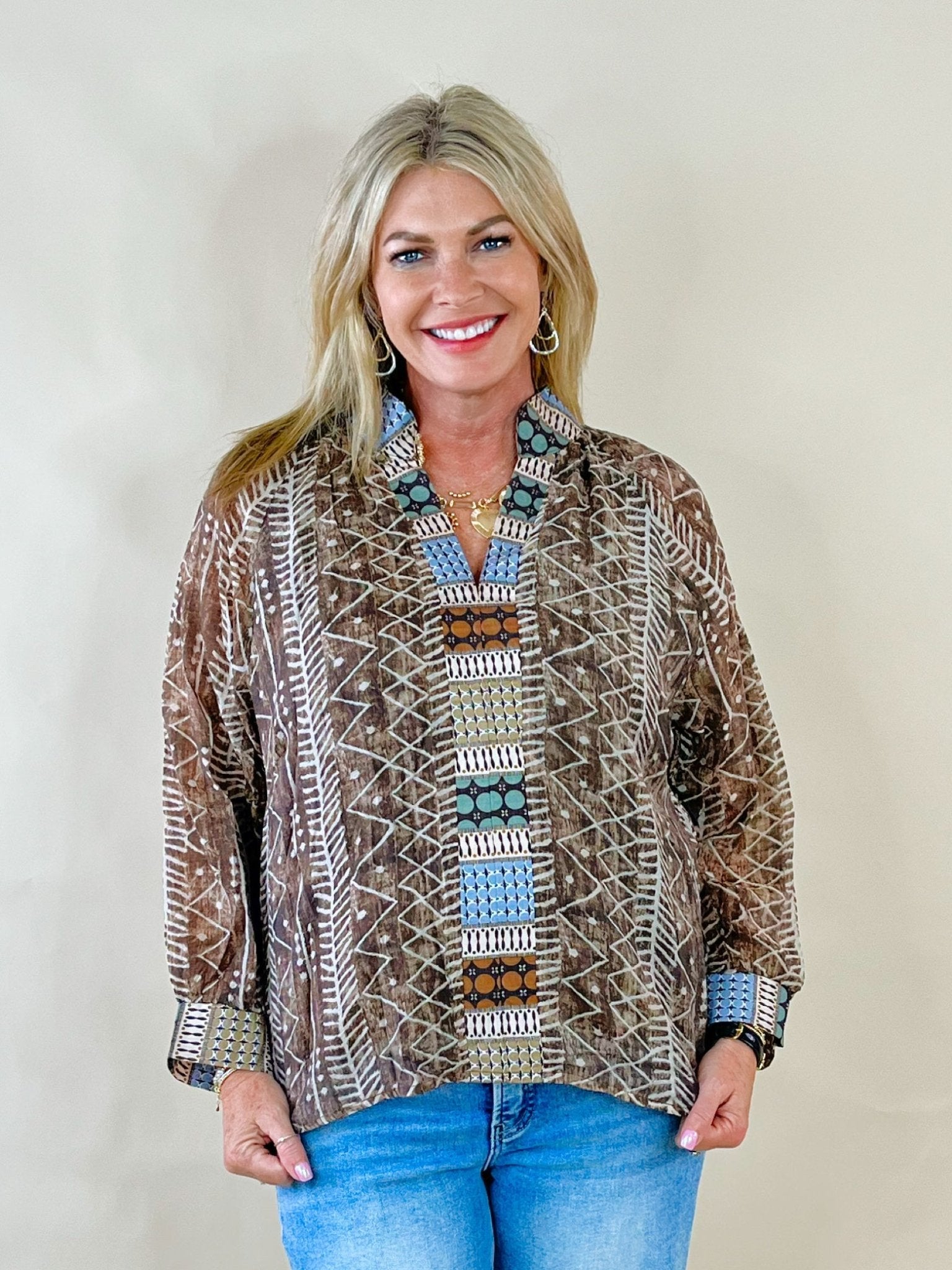 Nomad Muse Tribal Blouse - Jessi Jayne Boutique