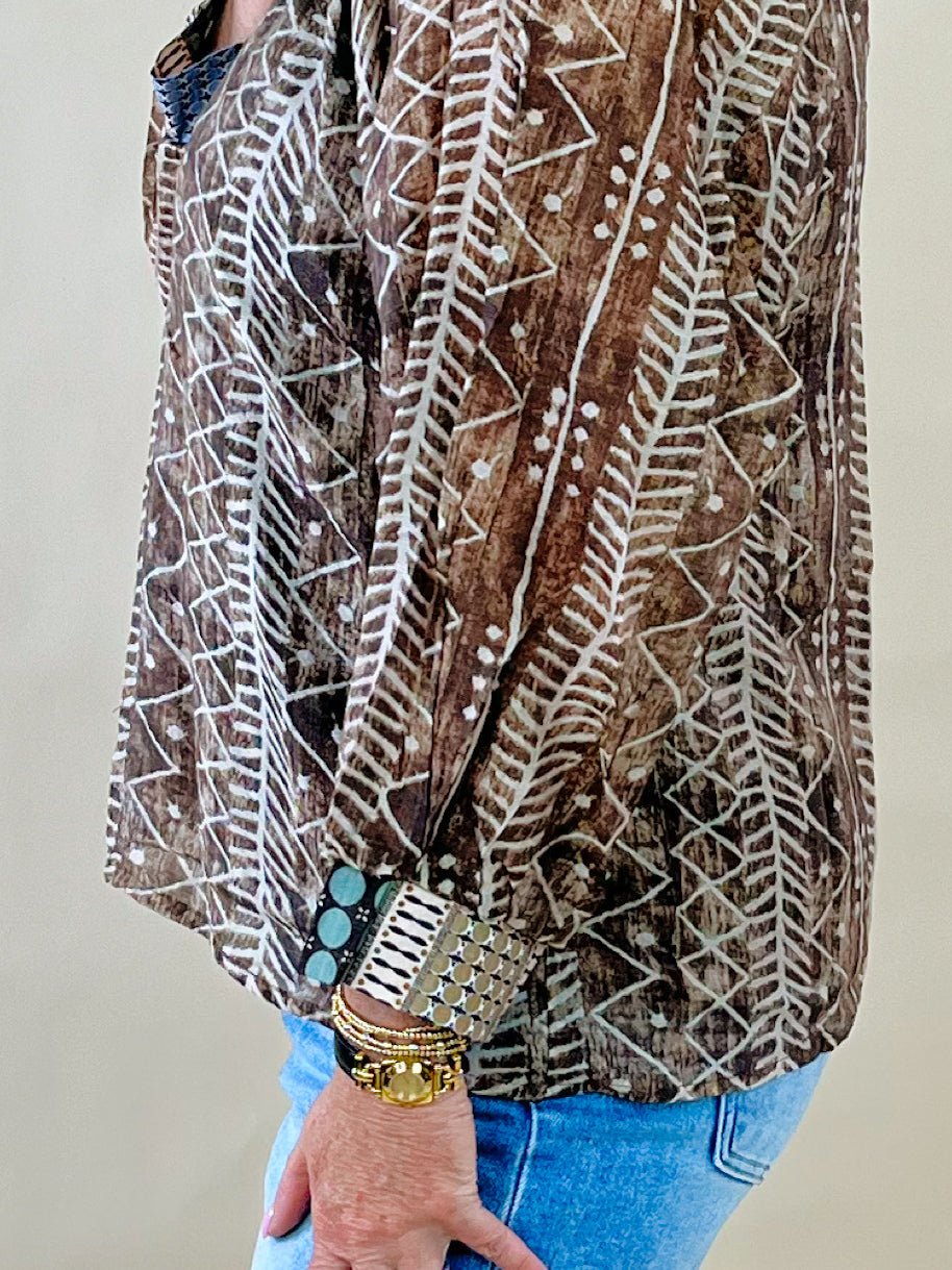 Nomad Muse Tribal Blouse - Jessi Jayne Boutique