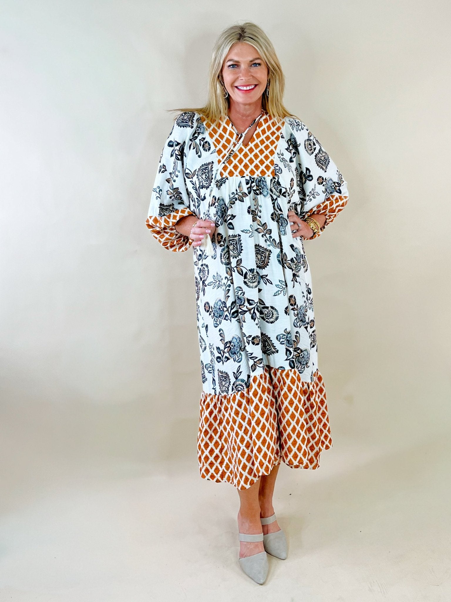 Boheme Breeze Midi Dress - Jessi Jayne Boutique
