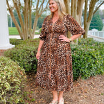 Savanna Stroll Zip Midi Dress - Jessi Jayne Boutique