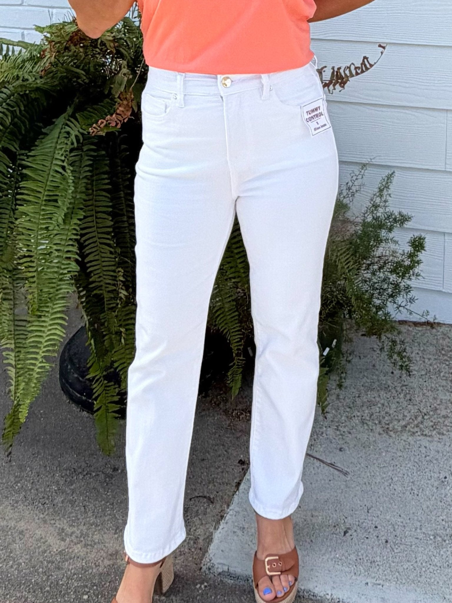 Risen Coastal Classic White Cropped Jeans - Jessi Jayne Boutique