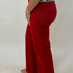 Crimson Ankle Flare Utility Pants - Jessi Jayne Boutique