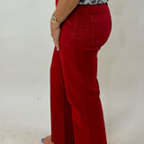 Crimson Ankle Flare Utility Pants - Jessi Jayne Boutique
