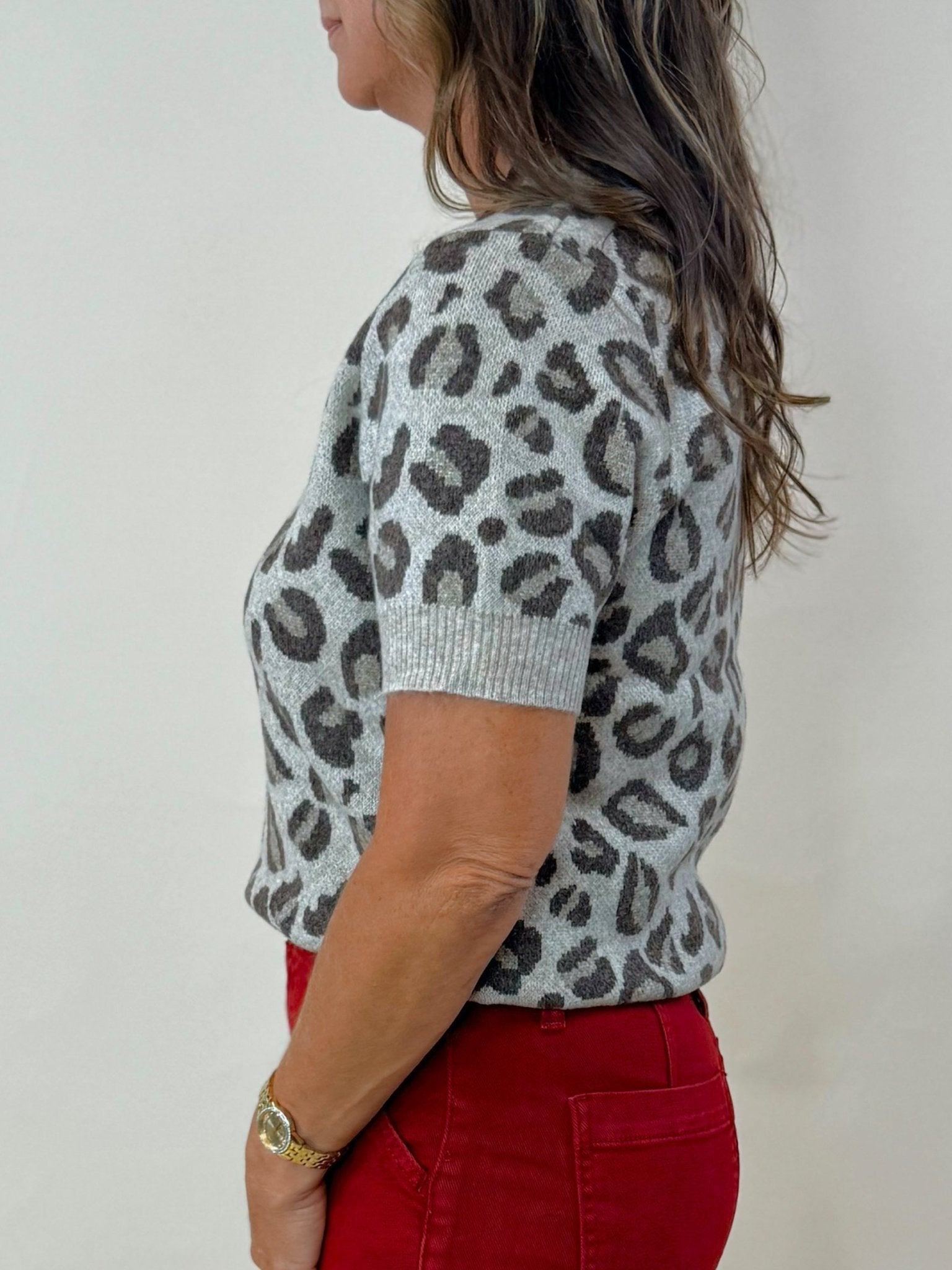 Savannah Leopard Knit Top - Jessi Jayne Boutique