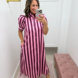 Plum Parade Stripe Dress