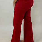 Crimson Ankle Flare Utility Pants - Jessi Jayne Boutique