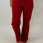 Crimson Ankle Flare Utility Pants - Jessi Jayne Boutique