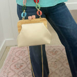 Talullah Rainbow Resin Handle Clutch Bag - Jessi Jayne Boutique