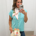 Talullah Rainbow Resin Handle Clutch Bag - Jessi Jayne Boutique