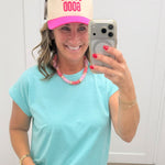 God is Good Trucker Hat Hot Pink - Jessi Jayne Boutique