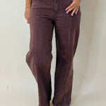 Bordeaux Wide Leg Cropped Pants - Jessi Jayne Boutique