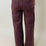 Bordeaux Wide Leg Cropped Pants - Jessi Jayne Boutique