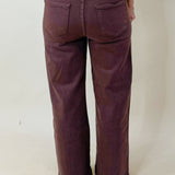 Bordeaux Wide Leg Cropped Pants - Jessi Jayne Boutique